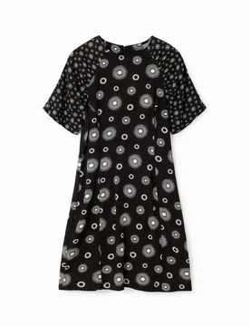 Robe courte bicolore BLACK S female - Desigual - FashionsVida