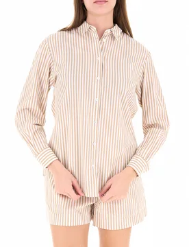 Camicia a righe BEIGE M - MC2 SAINT BARTH - FashionsVida