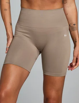 Pantalón corto de ciclismo sin costuras Shape para mujer de - Topo claro - XL - MP - FashionsVida