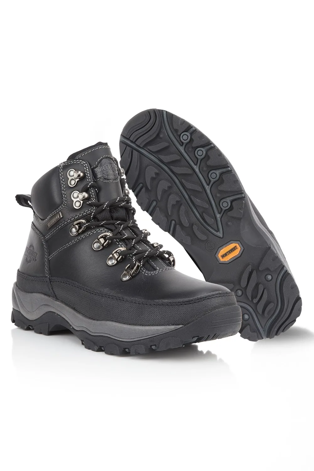 Rayrock Mens Leather Waterproof Hiking Boots - Northwest territory - FashionsVida