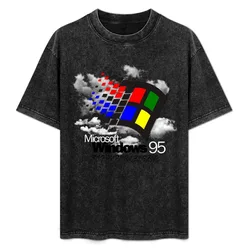 WINDOWS 95 T-Shirt Basic Solid Tee for Daily Use