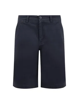 Weird Fish Rayburn Cotton Flat Front Shorts Size 32 - holiday-shop holiday-shop mens-summer-shop men men all-mens men shorts new-arrivals new-arrivals - Navy - FashionsVida