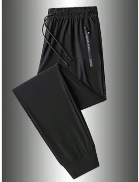 Pieza Pantalón deportivo de secado rápido y alta elasticidad para hombre, para deportes al aire libre, running y fitness, primavera/verano, color ne - Shein - FashionsVida