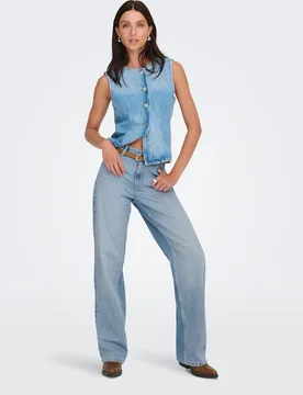 Vaquero de mujer largo y ancho - Only - FashionsVida