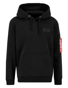 Industries Back Print Hoodie Black M Herren - ALPHA - FashionsVida