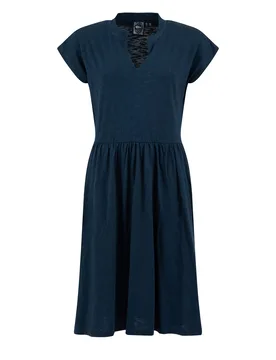 Weird Fish Lilly Plain Jersey Notch Neck Dress Size 18 - offers all-offers offers womens-offers women women all-womens women dresses - Navy - FashionsVida