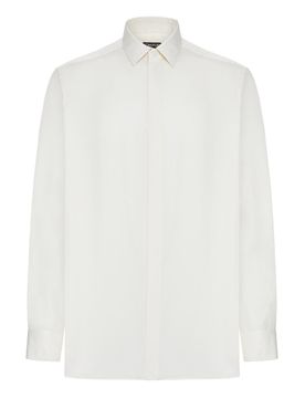 Camicia classica in twill fluido