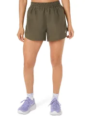 Pantaloncini da running da donna Nagino Run regolabili da 4 pollici oliva XS