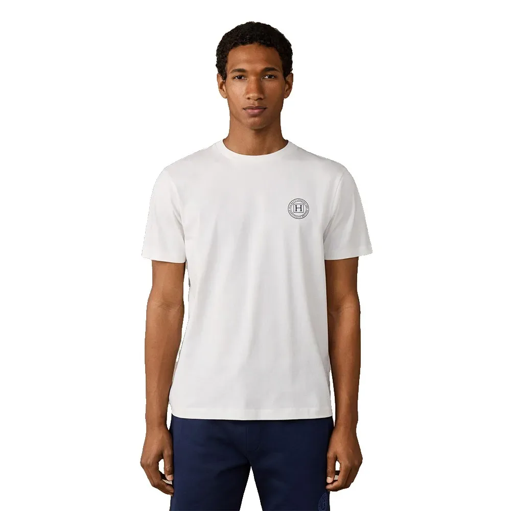 Maglietta A Maniche Corte Hm5000121 Off White M - Hackett - FashionsVida