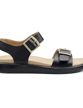 Women's Wide Fit 'Corfu' Sandals in Black Size: 9 - Black - Size: 9 - Hotter - FashionsVida