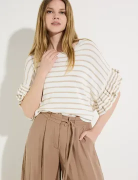 Pullover with Volants at Sleeve female