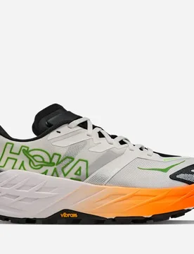 Men's Speedgoat 7 Trail Shoes in Frost/Neon Tangerine, Size 10.5 - HOKA - FashionsVida
