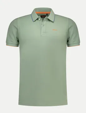 Poloshirt mit Logo Grün M - NZA New Zealand Auckland - FashionsVida