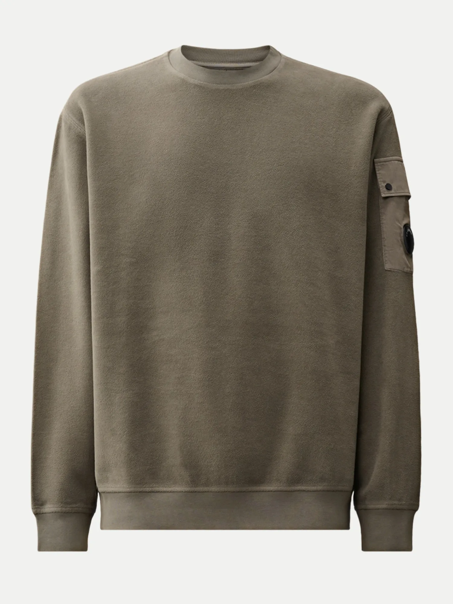 Sweatshirt mit Logo-Linse Braun M - C.P. Company - FashionsVida