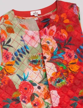 Chaleco de mujer acolchado con estampado floral - Niza - FashionsVida