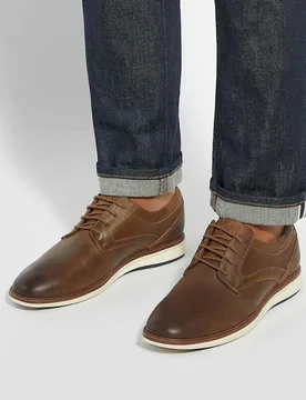 Leather Lace Up Shoe Brown male - Dune london - FashionsVida