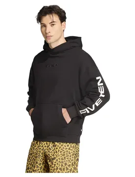 Felpa Con Cappuccio Logo Black