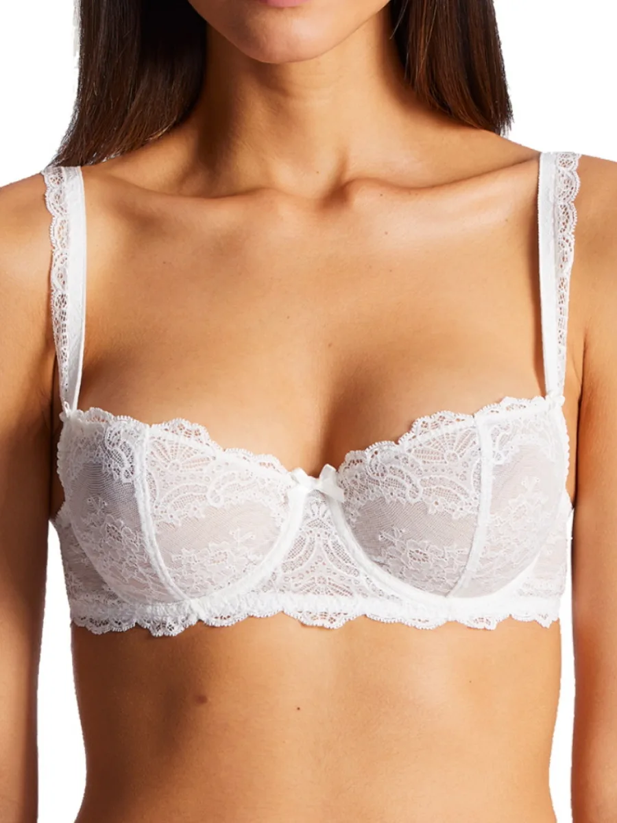 Womens Danse Des Sens Half Cup Bra - White - Size 34d - Aubade - FashionsVida