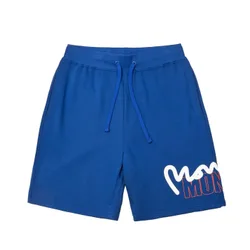 Mens Stencil Shorts In Royal Blue - Size Small