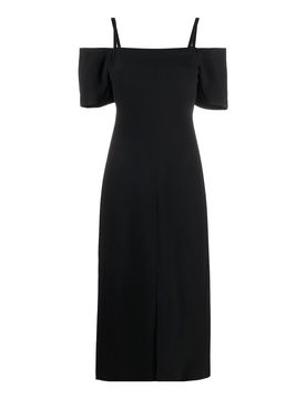 Abito midi con spalle scoperte