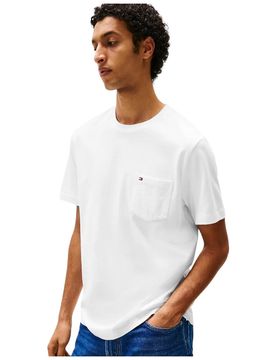 T-shirt bianca con taschino MW0MW37283YBR