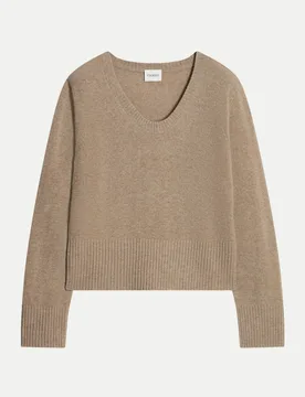 Strickpullover mit Rundhalsauschnitt Beige L - Closed - FashionsVida