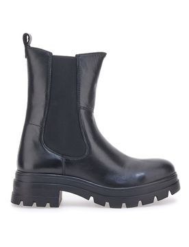 Stivaletti Chelsea Boots Neri Vera Pelle 14110 37
