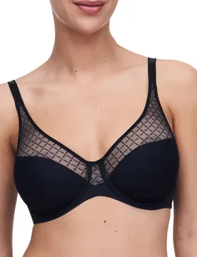 Womens Norah Chic Covering Moulded Bra - Black Polyamide - Size 38ff - Chantelle - FashionsVida