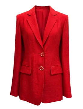 GIACCA Donna IN LINO ROSSO - Maliparmi - FashionsVida