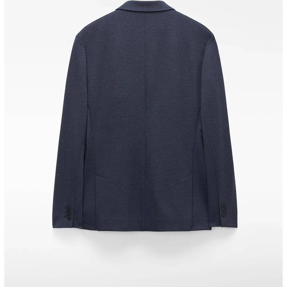 Blazer de hombre corte sastre con microdibujo - Adolfo Dominguez - FashionsVida