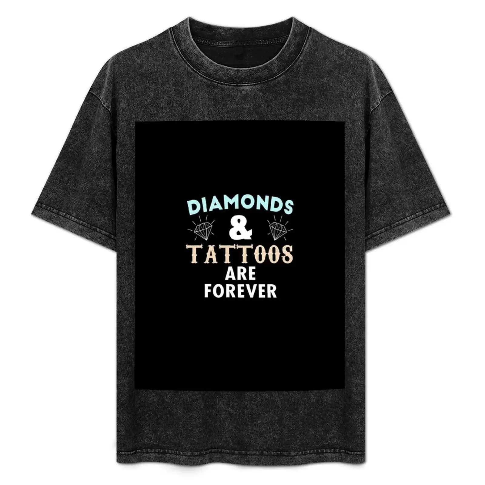 Diamonds and Tattoos T-Shirt Basic Crew Neck Short Sleeve Top - Aliexpress - FashionsVida