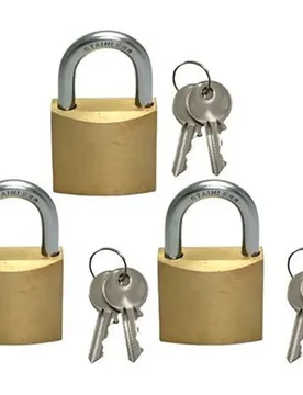 Marine Padlock 3 Units 40 mm unisex - Goldenship - FashionsVida