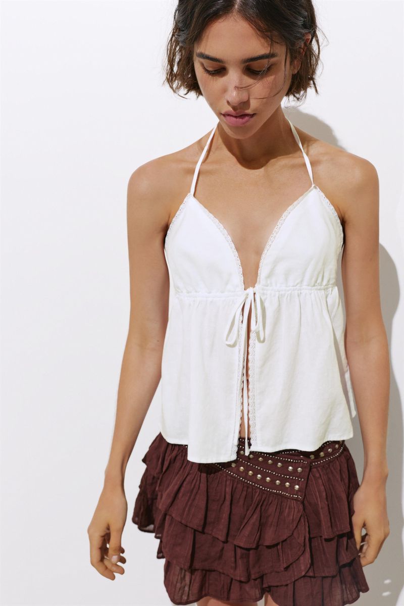 Top Halter In Lino