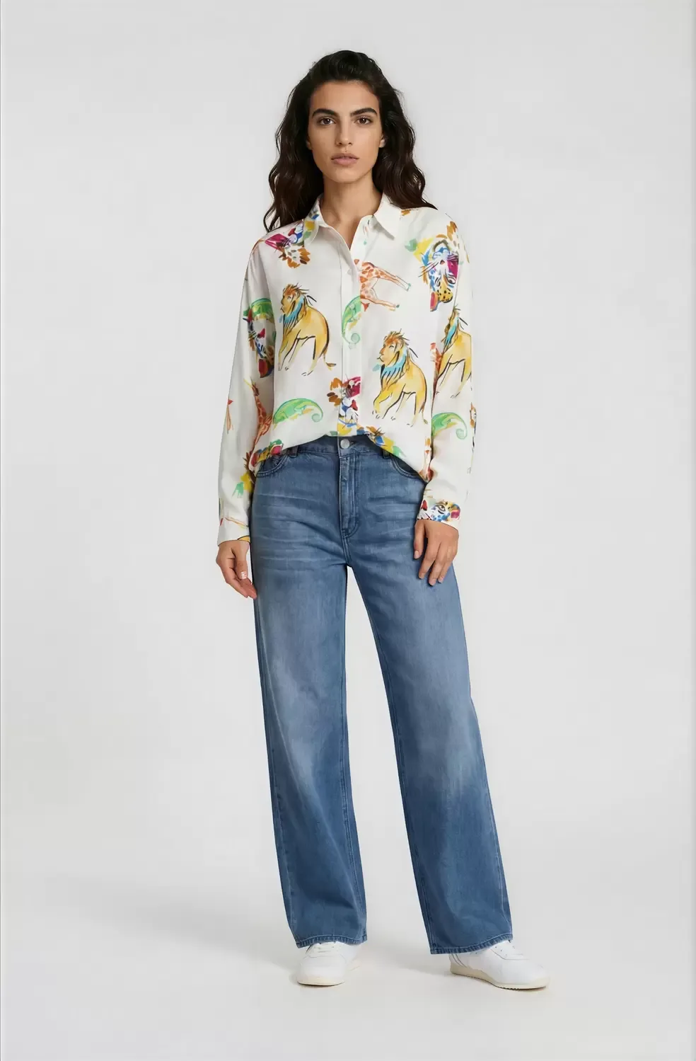 OVERSIZED SHIRT BLOUSE, 1/1 SLEEVE female - 46 - FashionsVida