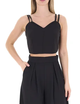 Top scollo a cuore NERO M - Rinascimento - FashionsVida
