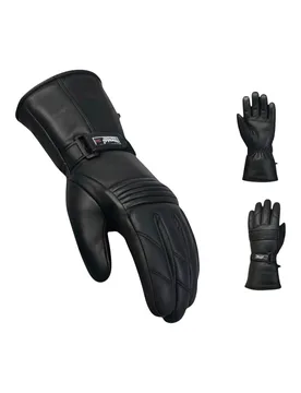 Mens Thermal Motorbike Leather Waterproof Gloves - - Size: L - Infinity - FashionsVida
