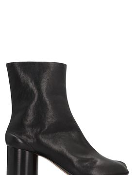 Tabi Cleft-Toe Ankle Boots with Cylindrical Block Heel