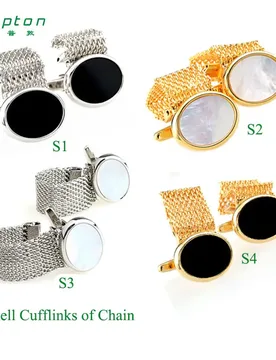 Mens Shell Cufflinks Gold Color Plated Lepton High Quality Chain Cuff links for men Romantic Wedding Groom Shirt Dress Cufflink - Aliexpress - FashionsVida