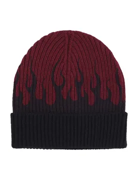 Cappello Uomo Flames Beanie Grape Wine/black - VISION OF SUPER - FashionsVida
