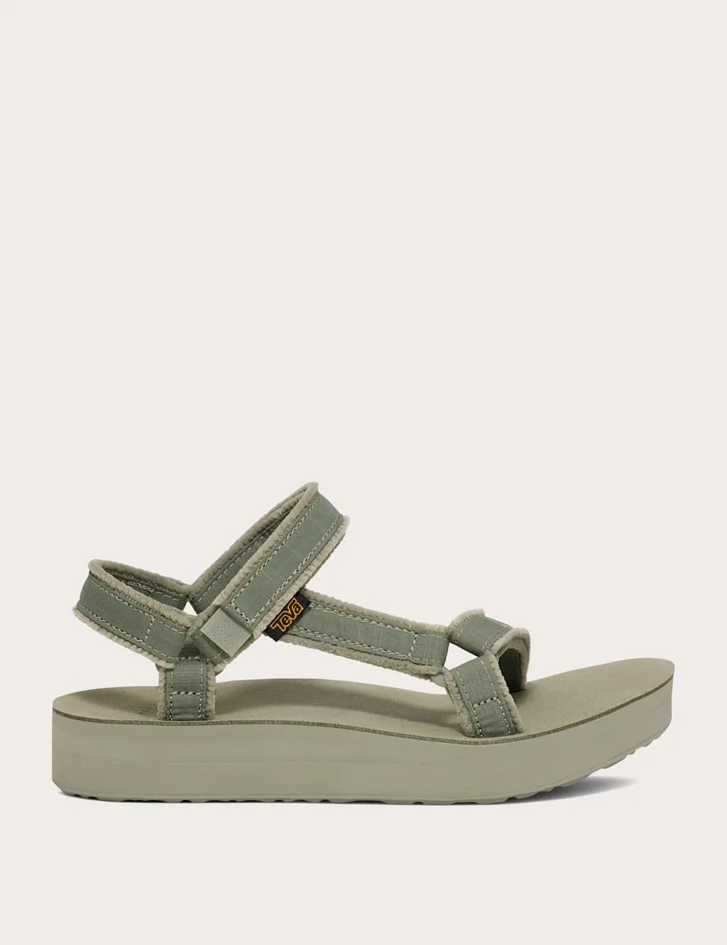 Canvas Ankle Strap Platform Sandals Light Green female - TEVA - FashionsVida