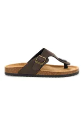 Infradito marrone fibbia regolabile 121 40