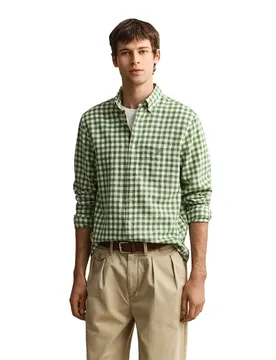 Camicia A Maniche Lunghe 3260017 Linen Regular Fit Dry Herb Green M