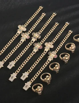 Panda cartoon character pendant set with crystal cube, fashionable copper material for men and women, hip-hop and rap jewelry - Aliexpress - FashionsVida