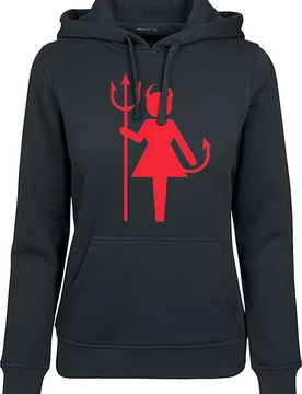 Kapuzenpullover - Female Devil - 3XL bis 4XL - für Damen - Größe 4XL - schwarz - Frauen - female - Sprüche - FashionsVida