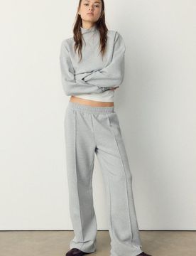 Jogginghose aus Interlock mit weichem Griff Grau Melange XL