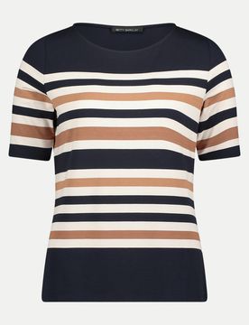 Shirt mit Streifenmuster Mehrfarbig 40