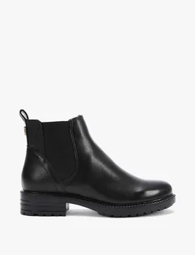 Wide Fit Leather Block Heel Chelsea Boots Black female - Carvela - FashionsVida