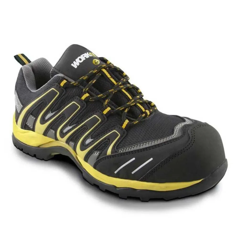 Chaussures De Sécurité Trail Esd Yellow / Black EU 44 - Workfit - FashionsVida