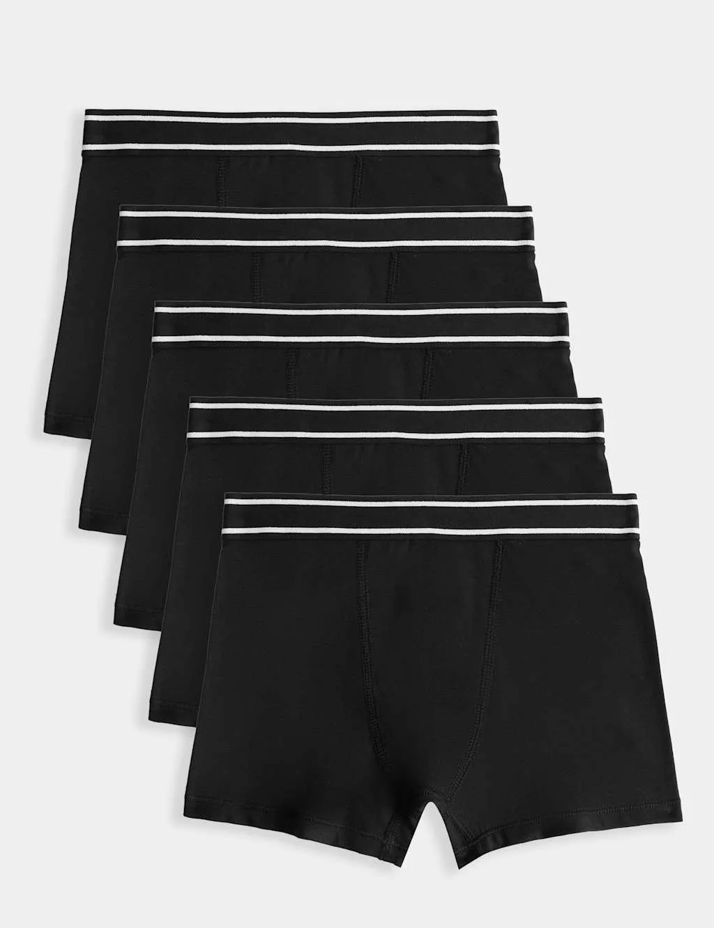 Pack Cotton with Stretch Trunks (5-16 Yrs) Black male - M&S - FashionsVida