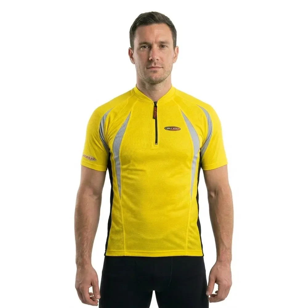 Maglia A Maniche Corte Nile Yellow / Silver - Massi - FashionsVida